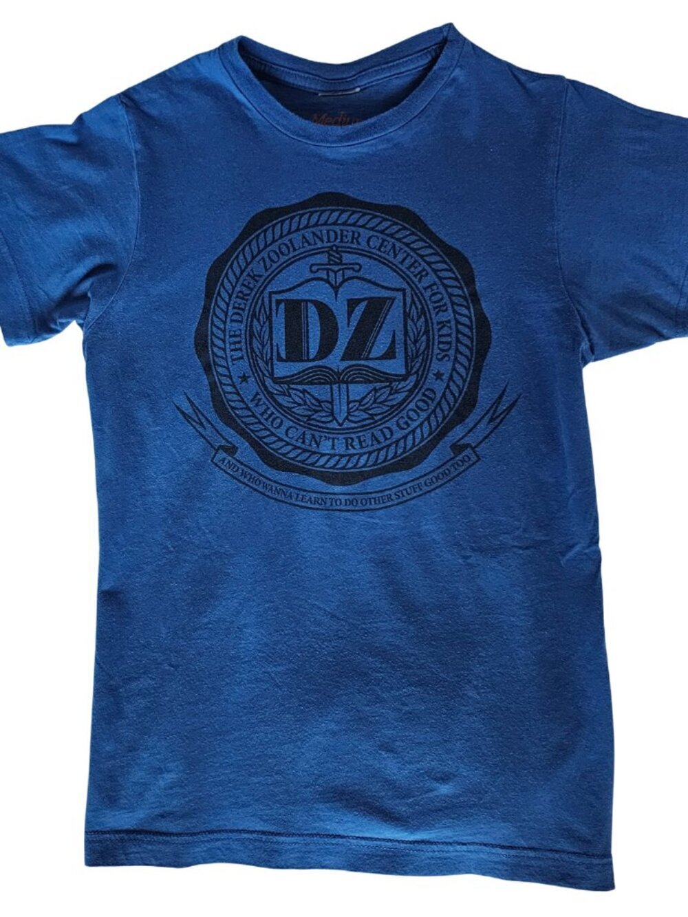 Derek Zoolander Center for Kids Who Can't Read Good T-Shirt, Blue, Womens Size M - Picture 6 of 7